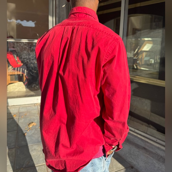 Ralph Lauren Blue Label Red Classic Fit Oxford Button Down Shirt Sz S - Picture 5 of 7